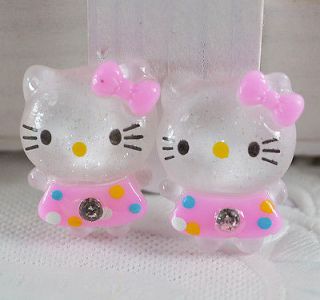  Glitter Hello Kitty Cats Flat back appliques/craf​​t/Cabochon T63