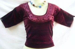   Wine Velvet Blouse Top Love Date Gift Party Sports Hot DEAL 34 #0B890