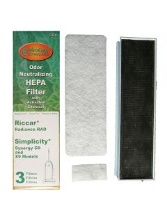 HEPA Filter Set For Riccar Radiance Simplicity Synergy Upright Vacuum 