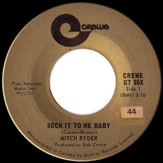 MITCH RYDER Sock It To Me Baby/Little Latin Lupe Lu