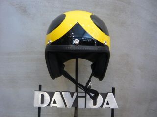 Davida Speedster Motorcycle Biker Vintage Helmet   Roller Burn Edition 