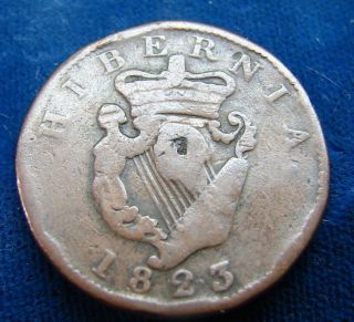 Devils Auctions     ​1823 Hibernia Coin,,as found, damage