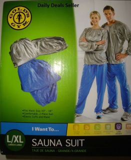 GOLDS GYM SAUNA SUIT L/XL UNISEX Fitness Exercise Clothing Weight 