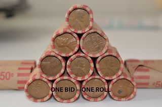 UNSEARCHED SHOTGUN WHEAT PENNY ROLL OLD US COIN LOTS PENNIES CENT 1 