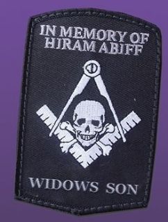  patch in memory of hiram abiff widows son masonic biker patch hiram 