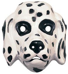 Childs Plastic Animal Dalmation Dog Mask Costume Accessory
