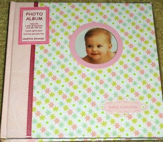 baby girls pink flowers photo album book 100pics time left