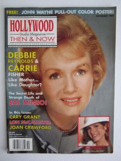 VINTAGE 1989 HOLLYWOOD THEN AND NOW DEBBIE REYNOLDS SAL MINEO JOHN 