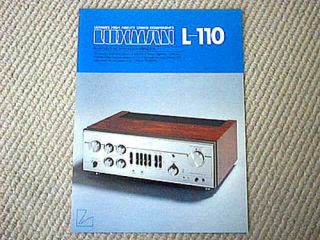 Luxman L 110 integrated amplifier brochure catalogue