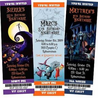 Nightmare Before Christmas Halloween Party Invitations
