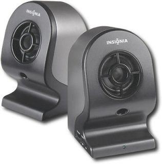 Insignia Black Compact Portable Speakers for iPod CD Player NS PS1111 