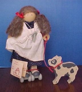 1987 lizzie high doll katie bowman with dog wooden expedited