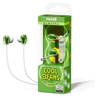 Maxell 190251 Green Cool Beans Digital Ear Bud w/ 3.5mm Jack for 