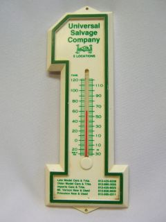 vintage advertising thermometer universal salvage illinois princeton 
