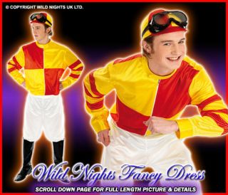 FANCY DRESS COSTUME MENS HORSE RACING JOCKEY