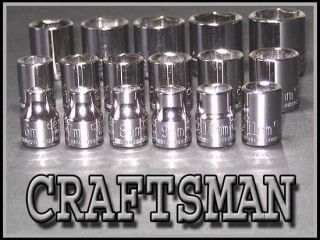 NEW CRAFTSMAN Hand Tools 17pc LOT 3/8 Dr METRIC socket set