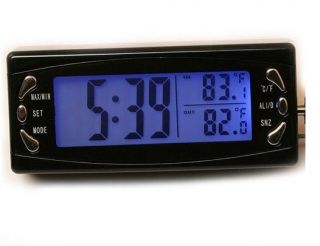   LCD Car Auto Digital Clock outside and inside Temperature Thermometer