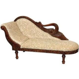 Oriental Furniture Queen Elizabeth Swan Chaise Lounge   Golden Ivy