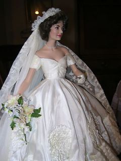 Franklin Mint Jacqueline Kennedy Porcelain Bride Doll Heirloom Wedding 