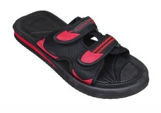 Men’s Slide Sandals Slippers Flip Flops adjustable Velcro indoor 