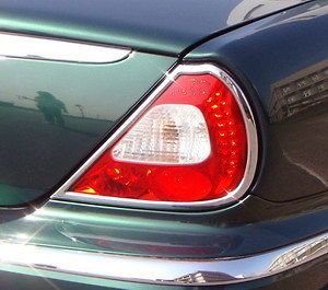 Jaguar XJ X350 & X358 Chrome Rear Light Trims 2003 TO 2009
