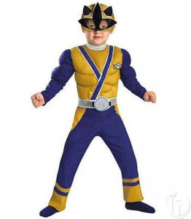 New 2012 Power Rangers Gold Samurai Muscle 2T Toddler Halloween 