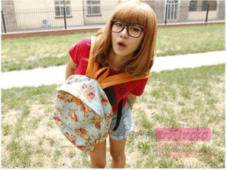 Girls Sweet Cute Kawaii Punk floral Shoulders School Bag Backpacks 
