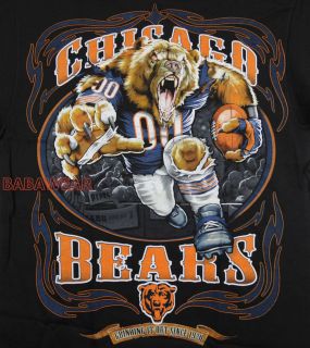 Bears Running Back T Shirt Black NFL Chicago Football New BABA