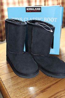 kirkland kids sheepskin boots size 10 toddler nib black