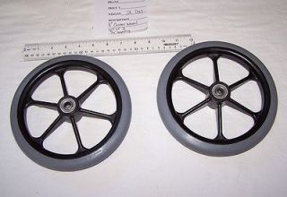 Wheelchair Caster Tires, Set of 2, 8x1 w/ 7/16 bearing, Ships Free to 