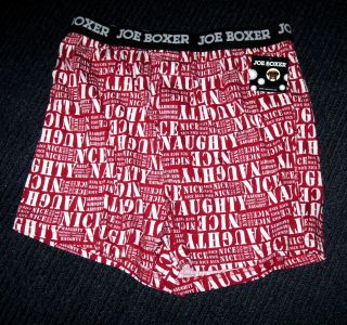 New Mens Jersey Knit Boxer Underwear•Joe Boxer•Naughty & Nice 