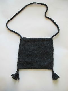 NEW J.Crew Wool Knit Cross Body Bag with Tassels, Charcoal Grey