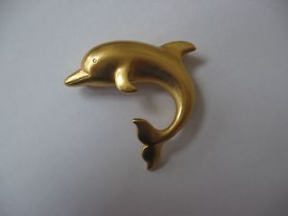Carolee Designer Dolphin Pin Costume Jewelry Brooch
