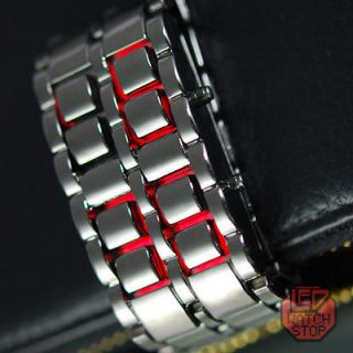   Light Samurai Mens Man Boy Women BLACK Bracelet Watches Gift For HIM