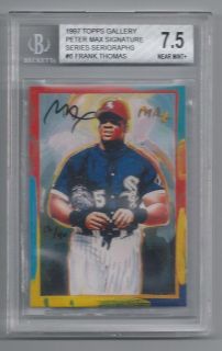 Frank Thomas 1997 Topps Gallery PETER MAX Serigraph w/ Max Signature 