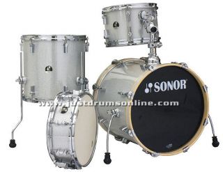 Sonor BOP 4pc Shell Pack in Silver Sparkle with FREE Gator Stick Bag