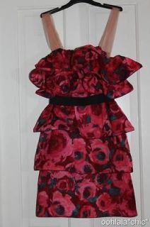 lanvin for h m pink floral ruffle cocktail dress nwt