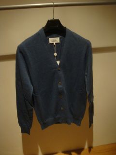 MAISON MARTIN MARGIELA ESSENTIAL CARDIGAN KNIT blue NEW FOR SS12