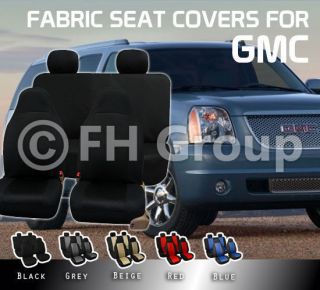   for GMC Classic Cloth Solid Bench Full Set W. 2 Rear Headrest Black