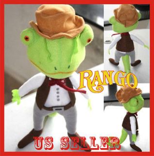 RANGO movie JOHNNY DEPP Plush Doll 10 tall sheltered chameleon Lizard 