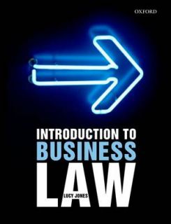 Introduction to Business Law by Lucy Jones Paperback, 2011