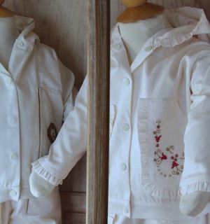   designer hand embroidered outfit girl shower gift cottonwhite returns