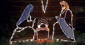 Pc LIGHTED OUTDOOR NATIVITY SCENE also display in your window 