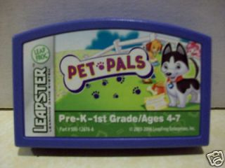 LeapFrog Leapster Pet Pals Learning Cartridge   Pre K 1st Grade / Ages 