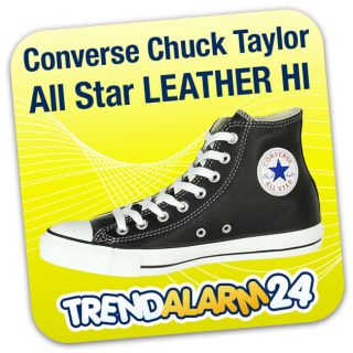 converse chuck taylor all star leather hi leder schuhe schwarz