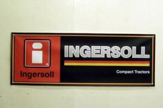 Vintage Ingersoll Logo Compact Tractor Banner   Black