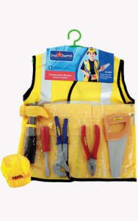 Construction Worker Role Play Dress Up Costume Set   Ages 3 7