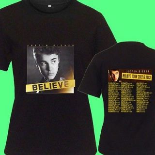 Justin Bieber Believe Albun CD DVD Tickets Tour Date 2012 13 New Tee T 