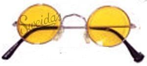 60s Beatles Style John Lennon Glasses w/Yellow Costume Party Glasses