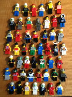 Lot of 50 Vintage Lego Town City Castle Minifigs Minifigures People 